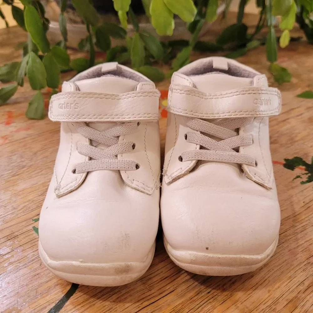 Carters Size 6 Months Classic White Kids Shoes